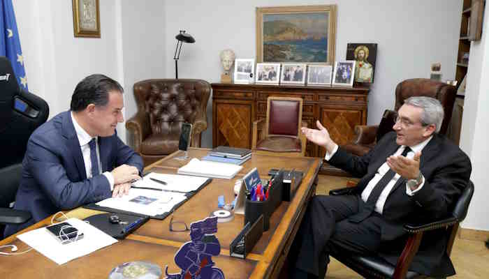 Συνάντηση του Περιφερειάρχη Γιώργου Χατζημάρκου με τον Υπουργό Υγείας, Άδωνι Γεωργιάδη