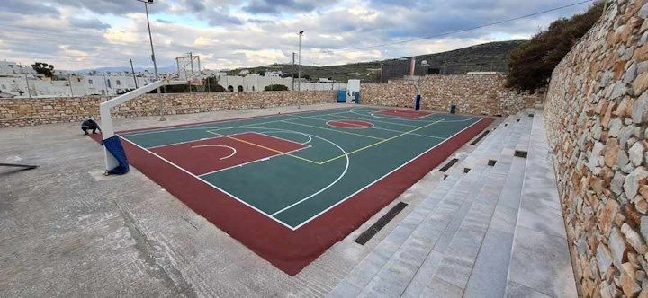 Ολοκλήρωση των εργασιών συντήρησης του γηπέδου μπάσκετ στο Λύκειο Νάουσας