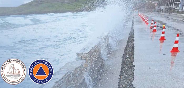 Σε κατάσταση έκτακτης ανάγκης η Τήνος, μεγάλες ζημιές στο νησί από το πέρασμα της κακοκαιρίας