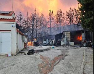 Συνεχίζεται η μάχη με τις φλόγες στην Αλεξανδρούπολη
