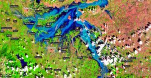 Η Μεγάλη Πλημμύρα: Συγκλονιστική εικόνα από δορυφόρο από τον κάμπο της Θεσσαλίας