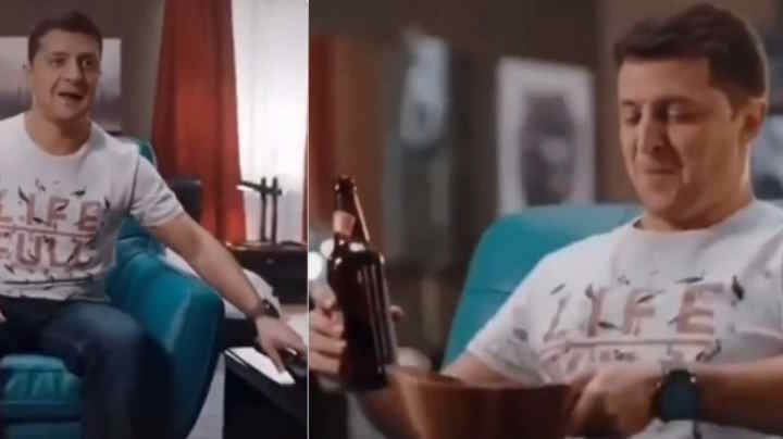 Οι Ουκρανοί τρολάρουν τους Ρώσους με τον Ζελένσκι να πίνει μπίρα και να τρώει ποπ κορν